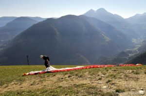 Paragleiter Piloten Lana Vigiljoch 008