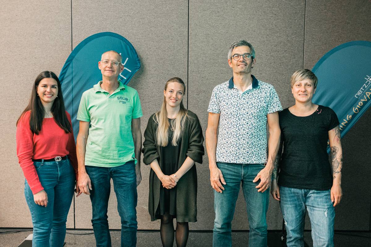 Neue Verbandsleitung vlnr. Vera Verant, Florian Ploner, Barbara Klecha, Wolfram Nothdurfter und Veronika Pareiner Neue Verbandsleitung vlnr. Vera Verant, Florian Ploner, Barbara Klecha, Wolfram Nothdurfter und Veronika Pareiner
