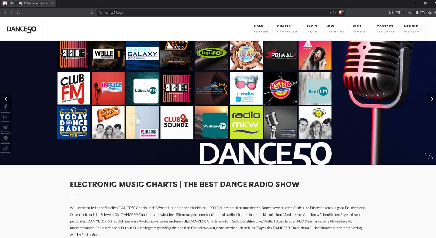 Dance50 Radio Chartshow - Samstags von 20 bis 22 Uhr und die Wiederholung sonntags ab 00 Uhr 4 Dance50 Radio Sonnenschein